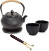 Cast Iron Teapot - 1200 mL, Black, 2 Cups - Black