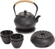 Tea Kettle Stovetop Japanese Cast Iron Tetsubin - 40 oz, Black - Black