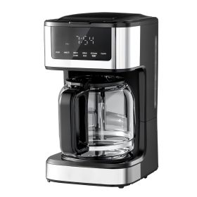 Programmable Coffee Maker, 12 Cup Programmable Drip Coffee Makers with Touch Screen, 4-Hour Keep Warm Coffee Makers Drips, 2 Brew Strengths Drip