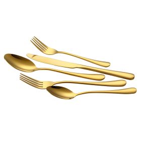 100-Piece Gold Silverware Set, Food-Grade Stainless Steel Flatware Utensils for 20, Mirror Finished Cutlery Set, Dishwasher Safe Eating Tableware