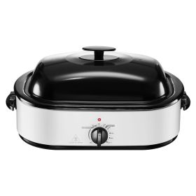 Roaster Oven, 18QT Electric Roaster Oven, 150-450 F Adjustable Temp Electric Roasting Pan, Multifunctional Electric Roaster Oven with Self-Basting