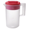(2 pack)Simply Pour Clear/Red Pitcher Plastic 1 gal - 2