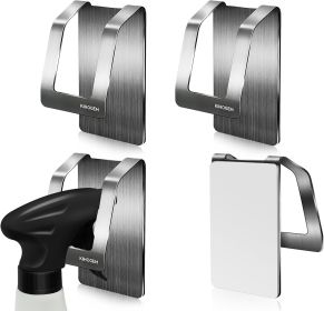 Spray Bottle Hanger, Adhesive Spray Bottle Hook Stainless Steel Spray Bottle Holder Wall Mount Non Drilling for Cabinet, Kitchen or Under Sink
