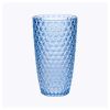 Diamond Cut Acrylic Glasses Drinking Set of 4 (19oz), Plastic Drinking Glasses, BPA Free Cocktail Glasses, Drinkware Set, Drinking Water Glasses -