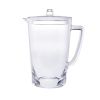 2.75 Quarts Water Pitcher with Lid, Oval Halo Design Unbreakable Plastic Pitcher, Drink Pitcher, Juice Pitcher with Spout BPA Free - as Pic