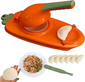 2-in-1 Manual Dough Press and Dumpling Maker - Premium Empanada, Pastry, Pierogi, and Ravioli Press Mold, Easy Kitchen Baking Tool for Fast