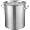 Stainless Steel Stockpot, 42 Quart Large Cooking Pots, Cookware Sauce Pot with Basket, Lid, and Handle, Heavy Duty Commercial Grade Stock Pot,