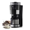 Coffee Maker with Grinder, 8 Cup Programmable Coffee Machine, Grind and Brew Coffee Maker with 24-Hour Timer for Auto Brew, Reusable Filter, for