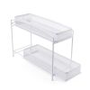 2-Tier Pull-Out Spice Organizer, White, 4.5" x 11" - 1 Pack