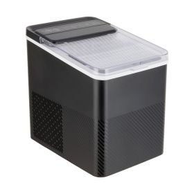Countertop Ice Maker, Rich Black, 9 Bullet Cubes, 2 Ice Sizes, 26 lbs/24H with Removable Washable Tray Scoop, with Self-Cleaning Function - 1 Pack