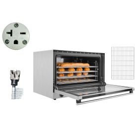 Commercial Convection Oven, 4.24 cu.ft Countertop Oven for Full-Size Pans, Electric Convection Ovens with 4 Racks, 360° Hot Air Circulation, for