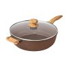 6-Quart Cast Aluminum Jumbo Cooker Saute Pan, Brown Speckle - 1 Pack