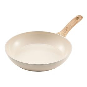 Frying Pan Skillet, Aluminum Egg Fry Pans, 3 Piece (8, 9.5, 11 in), Nonstick Ceramic Heavy-Duty Skillets with Heat-Resistant Handle, Chef's Kitchen