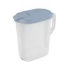 4 Pack 1 Gallon Pitcher, Clear Plastic, Flip-top Spout, Light Blue - 4 Pack