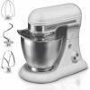 Geek Chef 4.8QT Electric Stand Mixer, 12 Speeds Tilt-head with Dough Hook, Whisk, Beater, Bowl, Rotary Knob, Home Kitchen Use, Gray - GSM45G