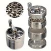 Herb Grinder Spice Herbal Metal Crusher Handle Hand Muller - Silver