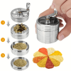 Herb Grinder Spice Herbal Metal Crusher Handle Hand Muller - Silver