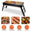 Foldable Charcoal BBQ Grill Stainless Steel Grill Net Easy Setup Portable Tabletop Barbecue Grill for Camping Picnic Outdoor Party Backyard - AS pic