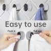 3 Pieces Kitchen Towel Hooks Round Adhesive Dish Towel Hook Premium Chrome Finish & Easy Installation Wall Mount Hand Towel Hook Ideal as Bathroom,