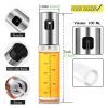 100ML Glass Bowl BBQ Olive Oil Spray Diffuser For Kitchen Dispenser Bottle Squirt Container Vinegar Soy Sauce Fuel Injection Pot - Silver
