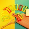 3/6pcs, Mexican Muffin Bracket, Taco Pancake Rack, Taco Holder, Kitchen Food Grade Corn Roll Rack - 6 Pieces Of Red, Yellow And Green