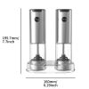 Electric Salt and Pepper Grinder Set, Automatic Battery Salt and Pepper Shakers, 6 Adjustable Coarseness with LED, 100ml Upgraded Larger Capacity