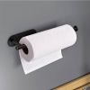Kitchen Towel Holder, Cabinet Wall Mount Rack, Adhesive Tissue Holder, Tissue Roll Holder - Silvery