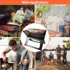 Portable Charcoal Grill - Mini BBQ Grill - black
