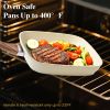Nonstick Frying Pan Skillet Set, 3 Piece Square Grill Pans with Stay Cool Handle & PFOA Free, Compatible with All Stovetops(9.5" 10" 11") - Beige