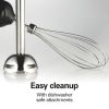 2-Speed Immersion Hand Blender for Kitchen with Blending Wand Whisk, Black - 1 Pack