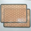 2-pack of non-stick silicone baking mats with macaron cookie template for easy and reliable baking - 2pcs