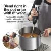 2-Speed Immersion Hand Blender for Kitchen with Blending Wand Whisk, Black - 1 Pack