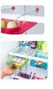 Refrigerator Pull out Bins - Hanging Retractable Fridge Shelf - Green