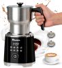 IAGREEA 8-in-1 Large Electric Milk Frother and Steamer, Detachable Frother Maker Machine, Auto Hot & Cold Foam, Easy Knob Control for Latte or Hot
