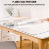 Plastic Table Cover, 46"x96"x0.08", Transparent PVC Table Protector, Rectangle Clear Desk Mat, Water Oil Proof Table Cover for Dining Table Coffer
