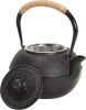 Cast Iron Teapot - 1200 mL, Black, 2 Cups - Black