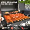 3 Burner Propane Gas Grill with Side Burner Barbecue Grill with Shelves, 37,000 BTU Output, 310 sq.in. Cooking Area