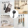4/8/10pcs Magnetic Hook Powerful Heavy Duty Neodymium Magnet Hook Home Refrigerator Grill Kitchen Key Holder Black Multi-Purpose - 8PCS Black -