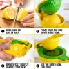 Metal 2-In-1 Lemon Lime Squeezer - Hand Juicer Lemon Squeezer - Yellow and green