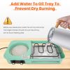 3 in 1 Electric Hot Pot with Grill 1600W Smokeless Non-Stick Korean BBQ Grill Shabu Shabu Hot Pot Combo with Independent Temperature Control for