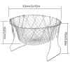 Stainless Steel Folding Strainer Spoon, Screen Frying Tool For French Fries And Chicken - Silvery