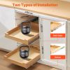 Pull Out Cabinet Organizer, 17"W x 21"D Cabinet Drawer, Soft Close Slide out Shelf, Heavy-Duty Sliding Wood Drawer, Bottom and Side Assembly Base