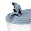 4 Pack 1 Gallon Pitcher, Clear Plastic, Flip-top Spout, Light Blue - 4 Pack
