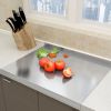 XXL cooked meat baking tray, double-sided cutting board, stainless steel rolling plate, breakfast tray, suitable for fruits, vegetables, meats,