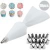 8/10/18PCS Silicone Pastry Bag Tips Kitchen Cake Icing Piping Cream Cake Decorating Tools Reusable Pastry Bags Nozzle Set - Green
