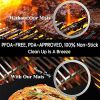 5pcs Non-stick BBQ Grill Mat Baking Mat BBQ Tools Cooking Grilling Sheet Heat Resistance Easily Cleaned Kitchen Tools, 15.75*12.99inch - Black -