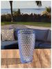 Diamond Cut Acrylic Glasses Drinking Set of 4 (19oz), Plastic Drinking Glasses, BPA Free Cocktail Glasses, Drinkware Set, Drinking Water Glasses -