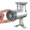 Manual Meat Grinder, 304 Stainless Steel Hand Meat Grinder with Steel Table Clamp, Meat Mincer Sausage Maker with 1 Cutting Blade, 2 Cutting