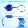 Professional Water Cooler Cap Set - 3-Piece Leakproof Replacement Lids for 3/5 Gallon Jugs (Fits Most 55mm Bottle Necks) - 3PCS food grade silicone