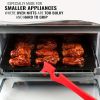 1pc Silicone Oven Rack Push Pull Tool With Longer Handle Ideal For Kitchen Oven, Toaster Oven, Air Fryer, Convection Oven And Small Kitchen
